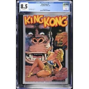 🔑🔥KING KONG #1 CGC 8.5 FIVE STAPLES GREAT DAVE STEVENS COVER!! 105015